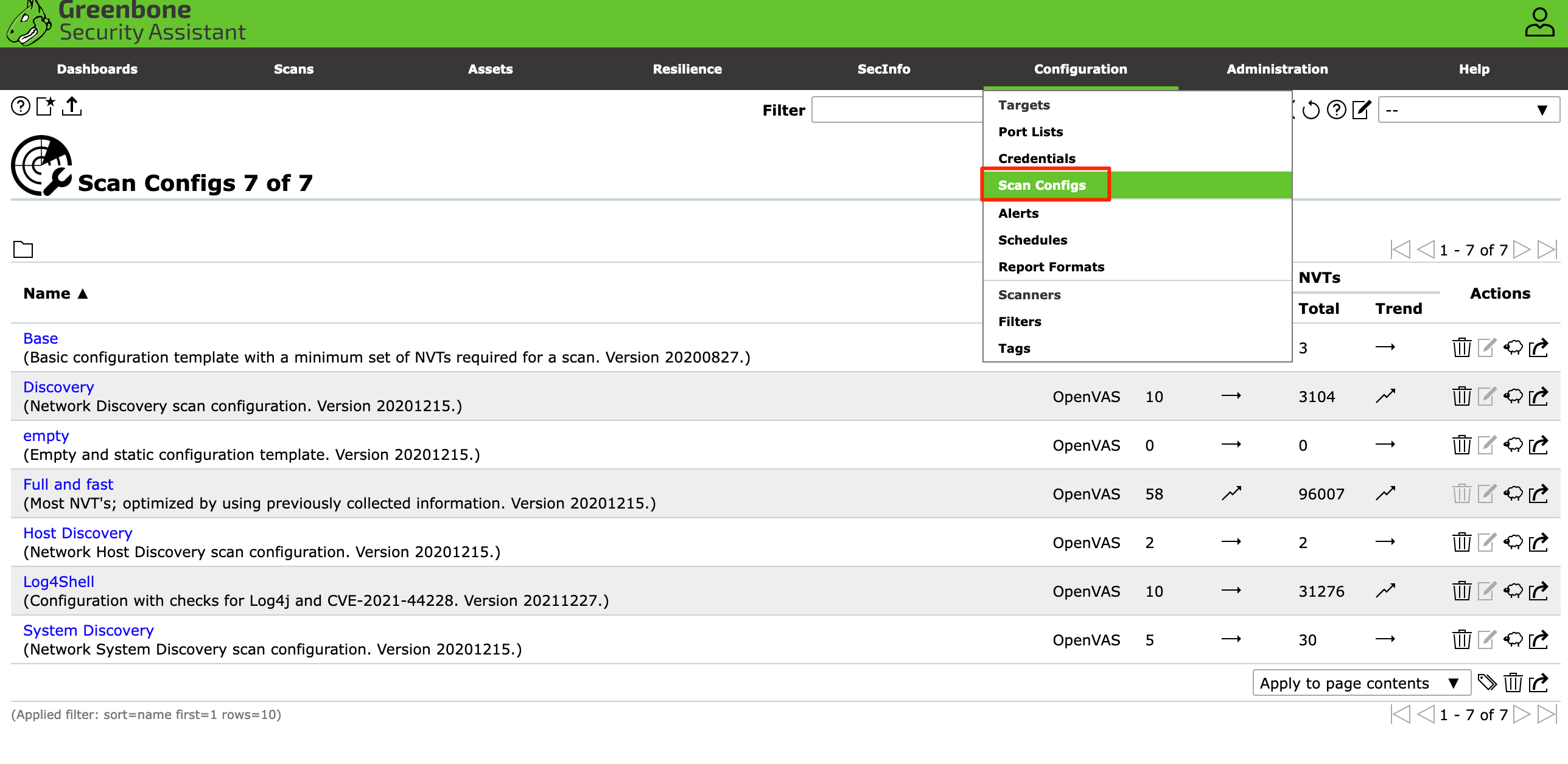 Scansconfigs