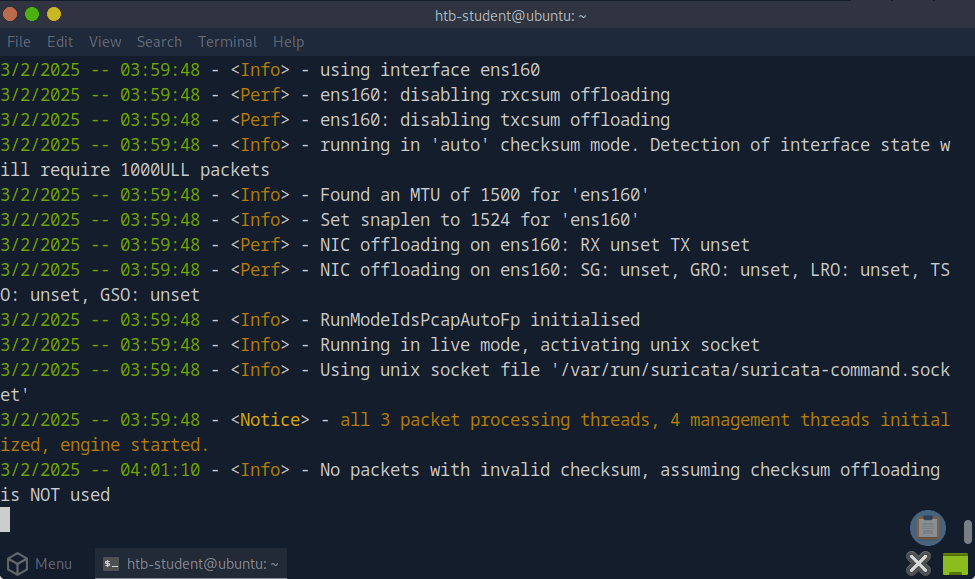 GIF showcasing Suricata in IDS mode.